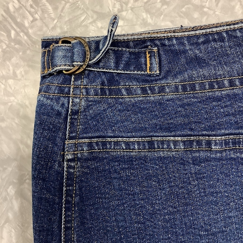 Lauren Jeans Co. Ralph Lauren High Waisted Stretch Denim Skirt, Size 12 - Picture 9 of 9